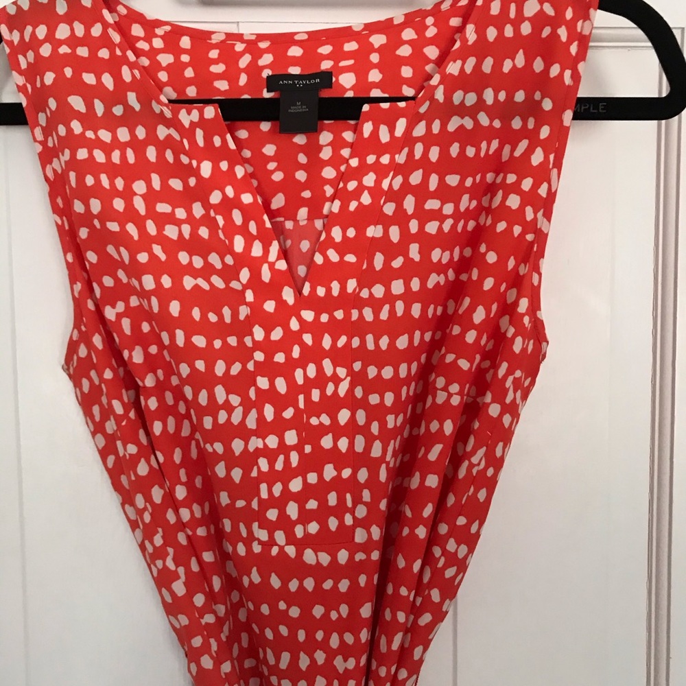 Ann Taylor orange and white dress (M).